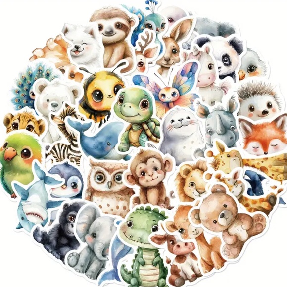🎉HOST PICK🎉 NIP! 50 Pieces of Adorable Animal Stickers! - Picture 3 of 9